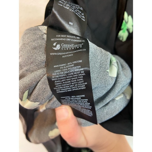 Self-Portrait Pansy Print Midi Dress size 0 - Picture 7 of 8